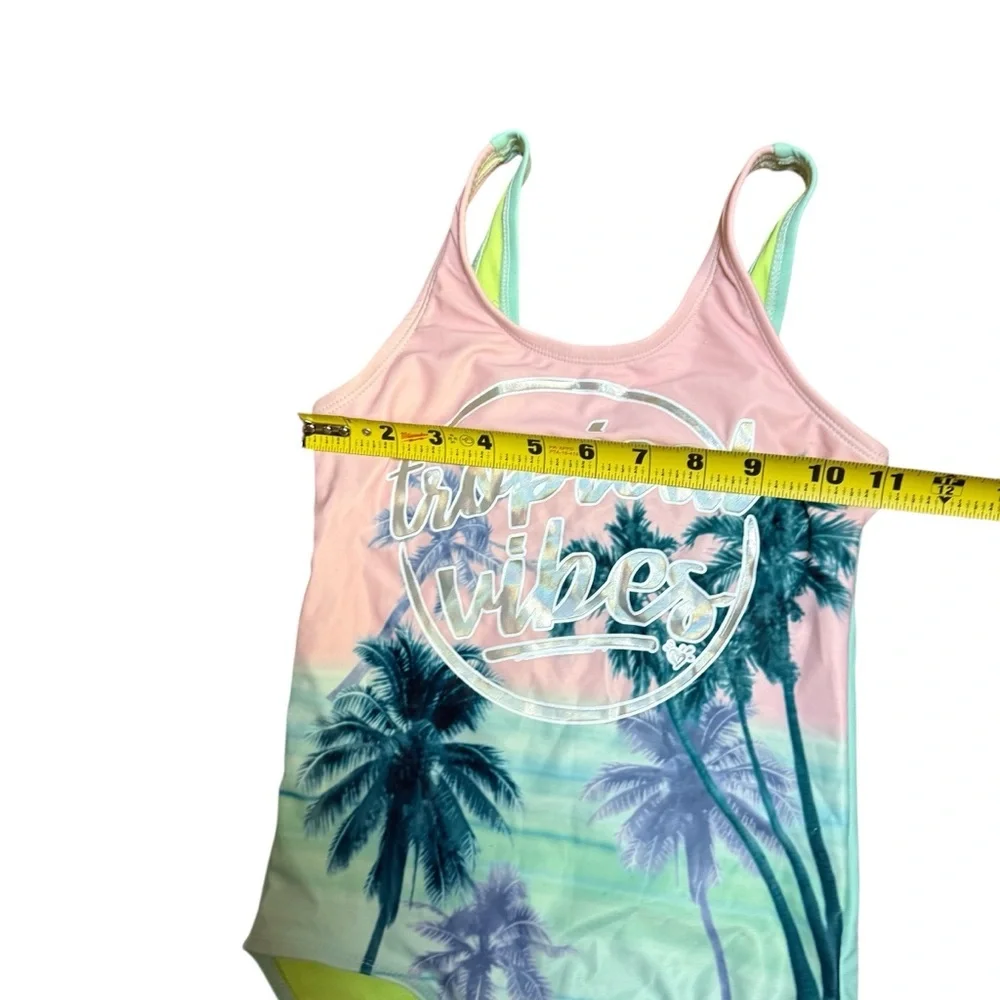 Justice Girls “Tropical Vibes” One-Piece Swimsuit